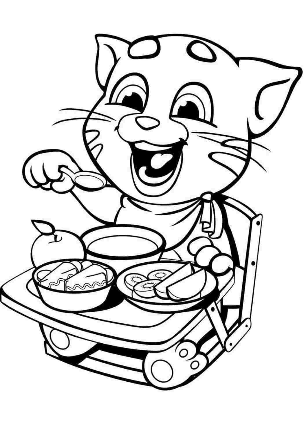 животные котики. Сайт с раскрасками.