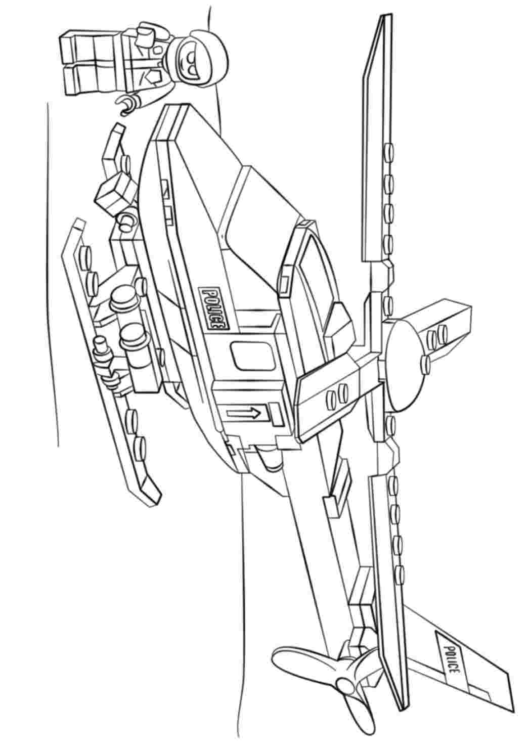 Раскраски Раскраска лего вертолет. Раскраски в формате А4. Раскраска лего вертолет. Черно белые раскраски.