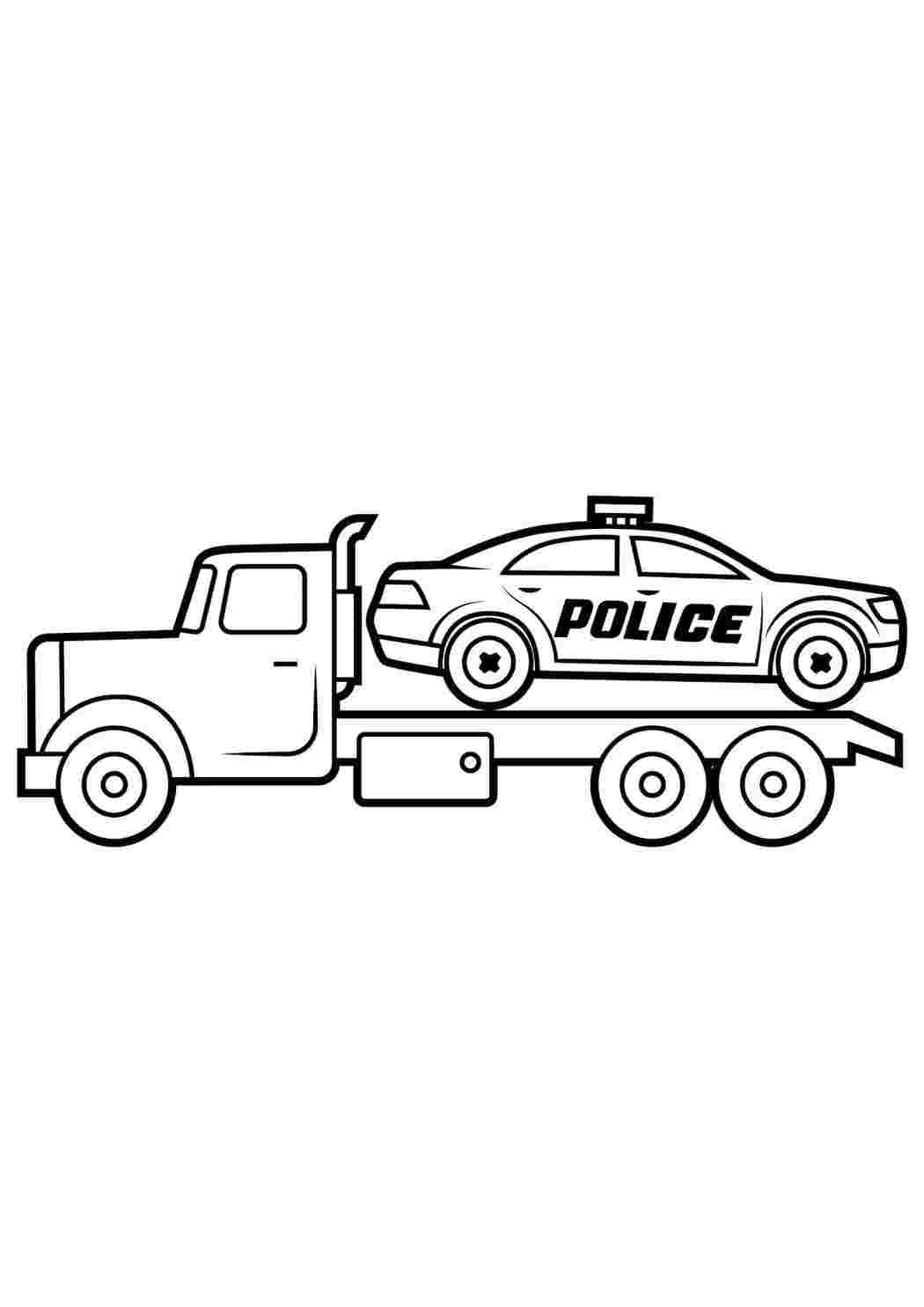 Раскраски полицейские машины