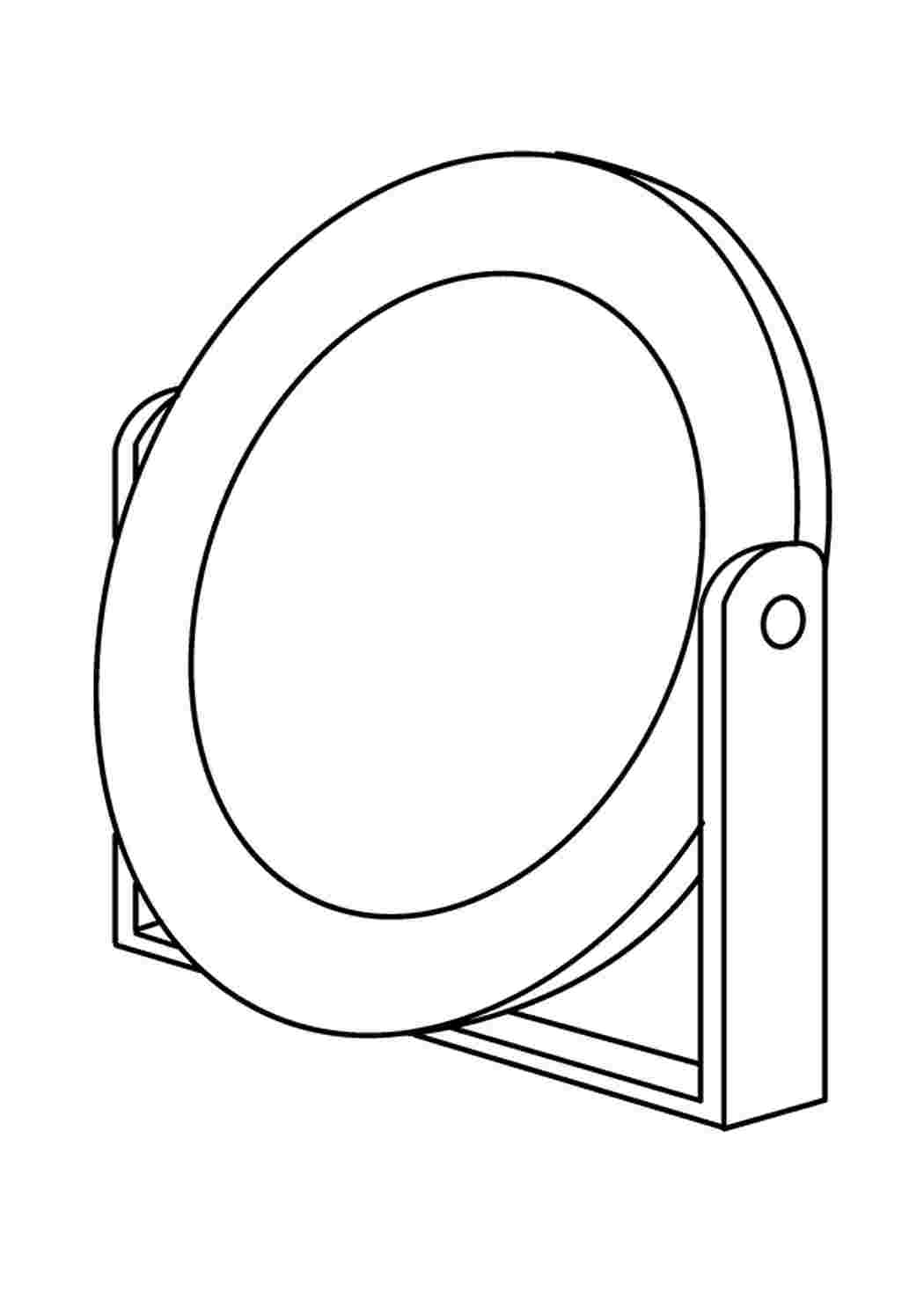 Раскраски Круглое зеркало. Разукраска. Круглое зеркало. Разукраска.