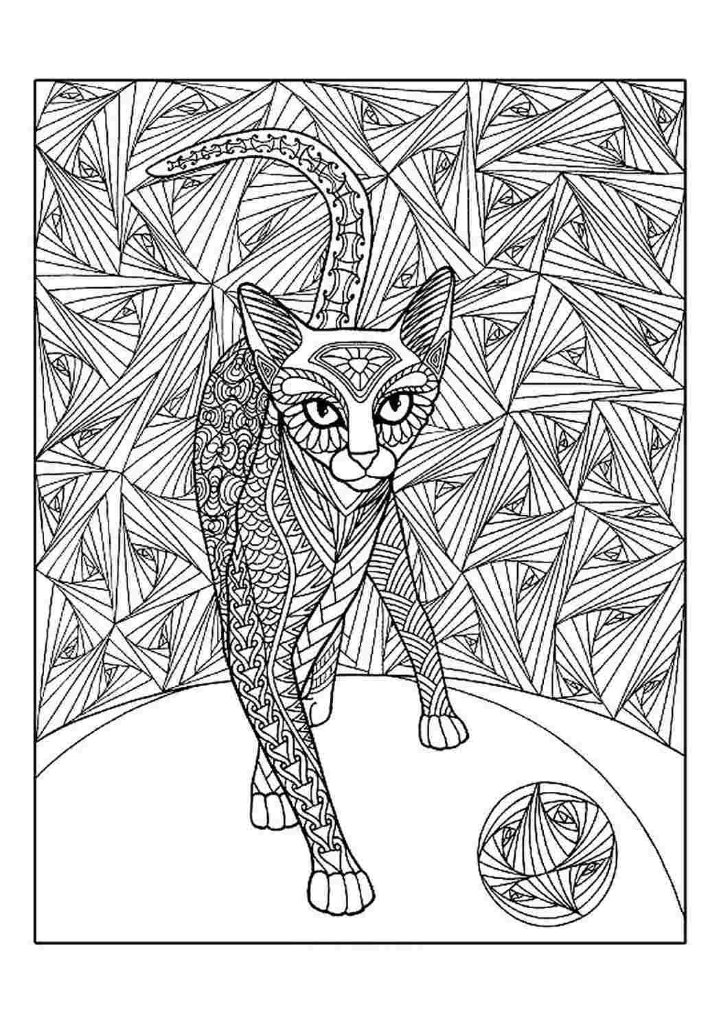 раскраска кототерапия. Онлайн раскраска.