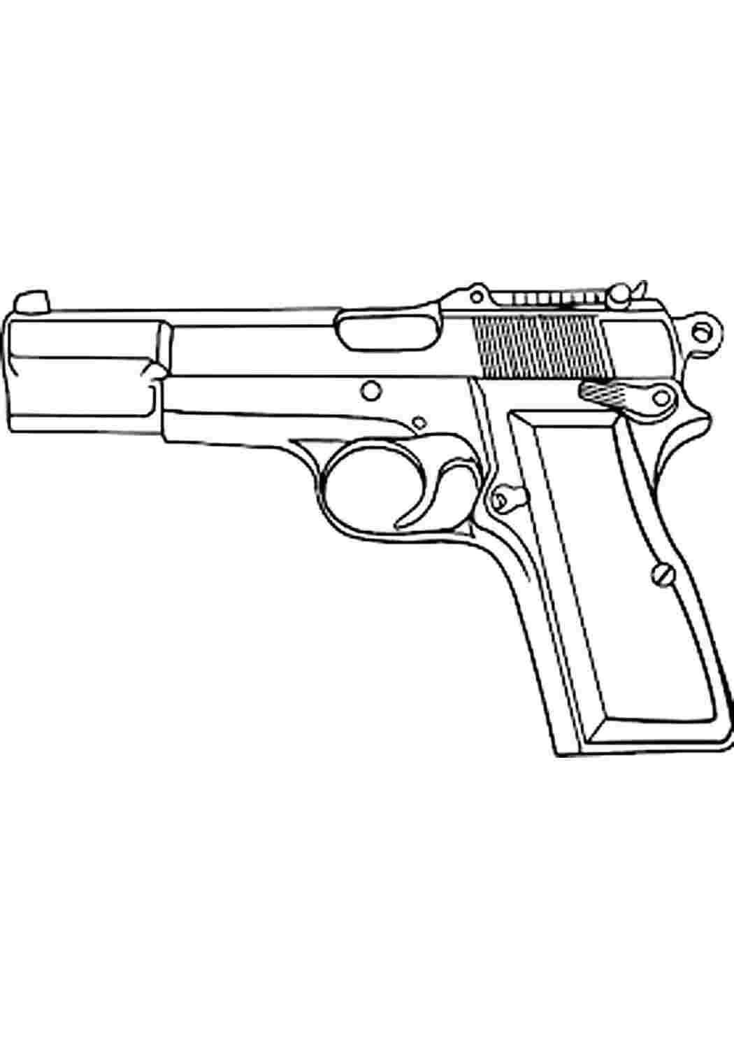 раскраски для мальчиков раскраска пистолет. Обучающие раскраски.