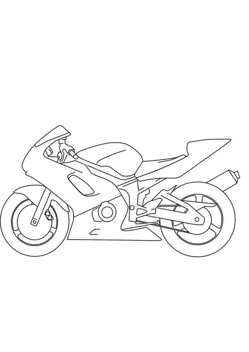 Раскраски Мотоцикл для гонок. Картинки раскраски. Мотоцикл для гонок. Красивые раскраски.
