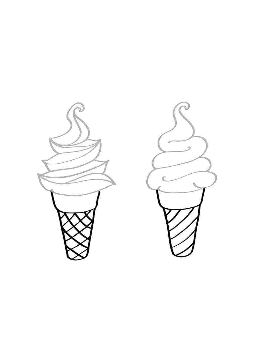 Мороженое раскраска 55 фото