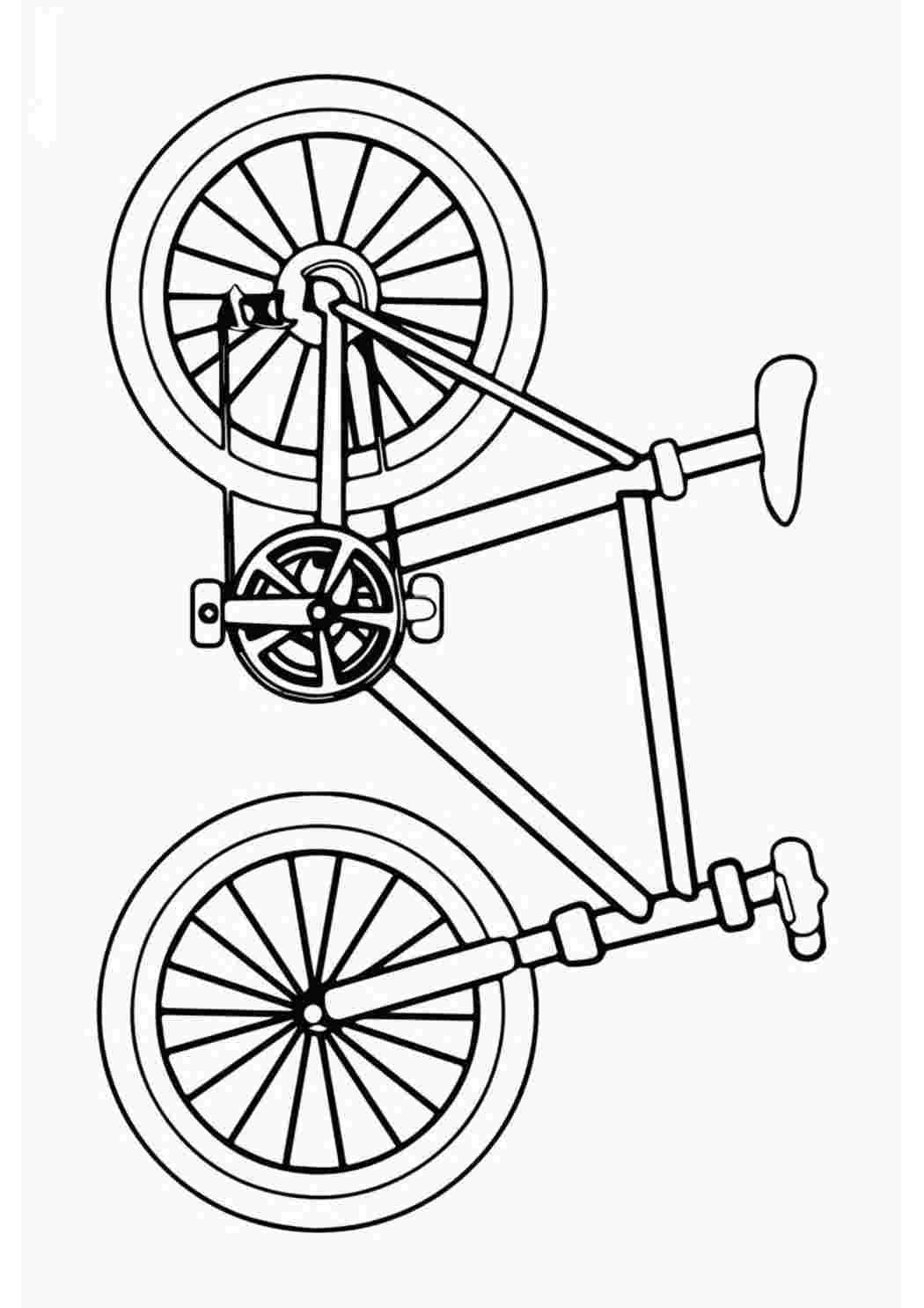 Раскраска велосипед рисунок. Велосипед рисунок раскраска. Обучающие  раскраски.