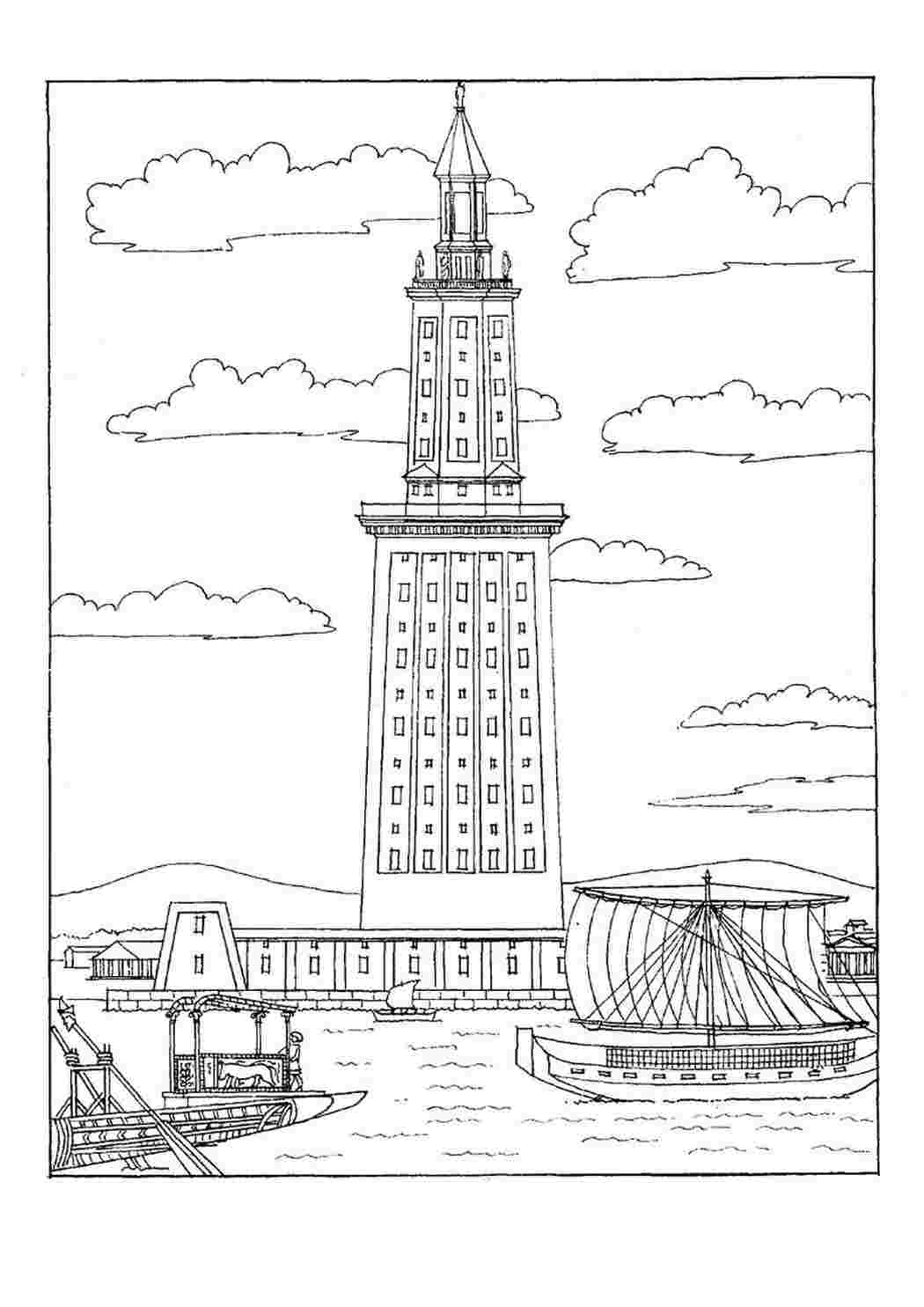 Раскраски раскраска маяк. Скачать раскраски бесплатно. раскраска маяк. Черно белые раскраски.