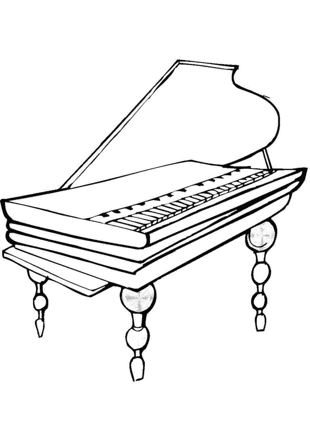 Раскраска фортепиано