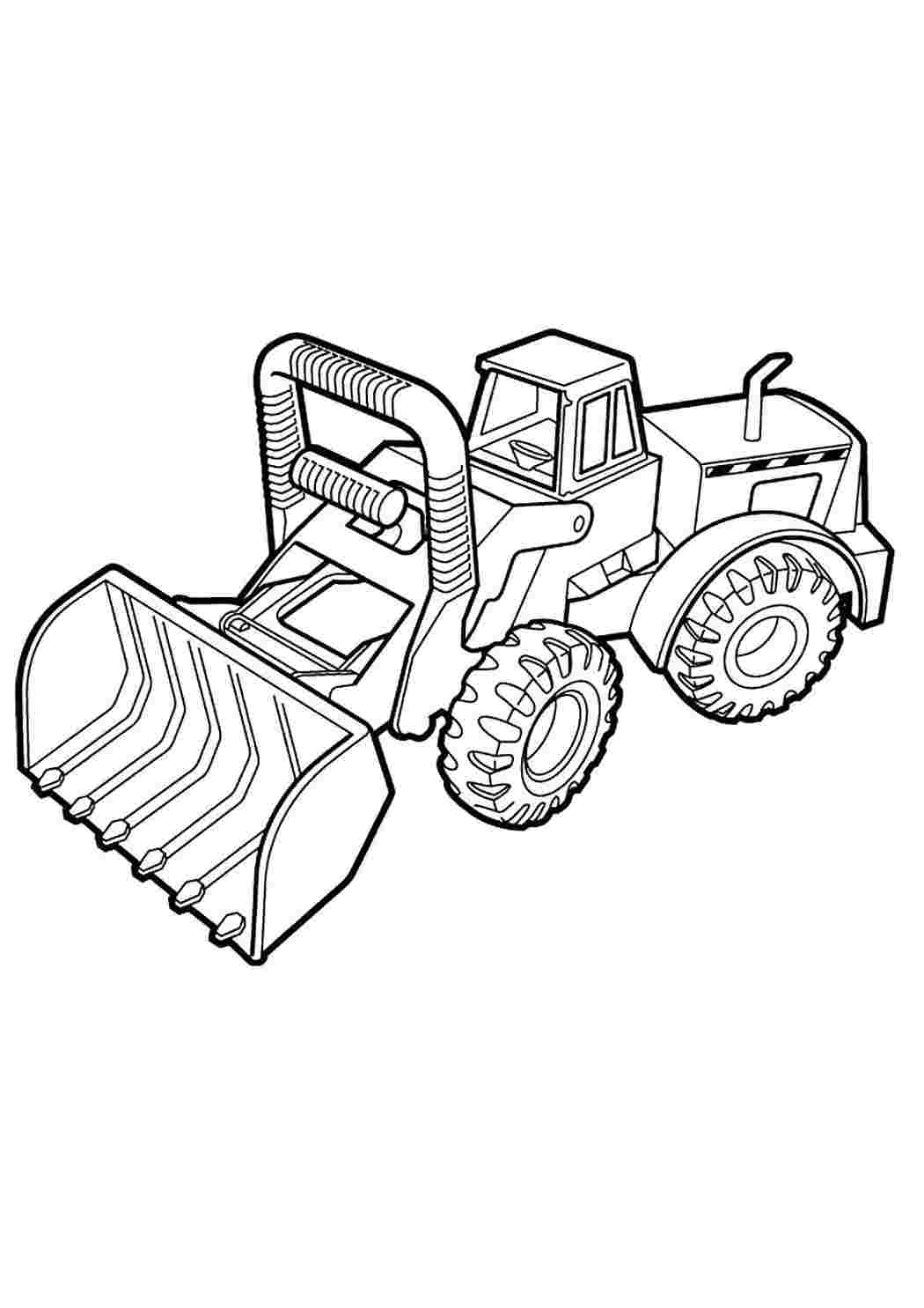 бульдозер раскраски для мальчиков раскраска строительная техника. Печатать раскарску.