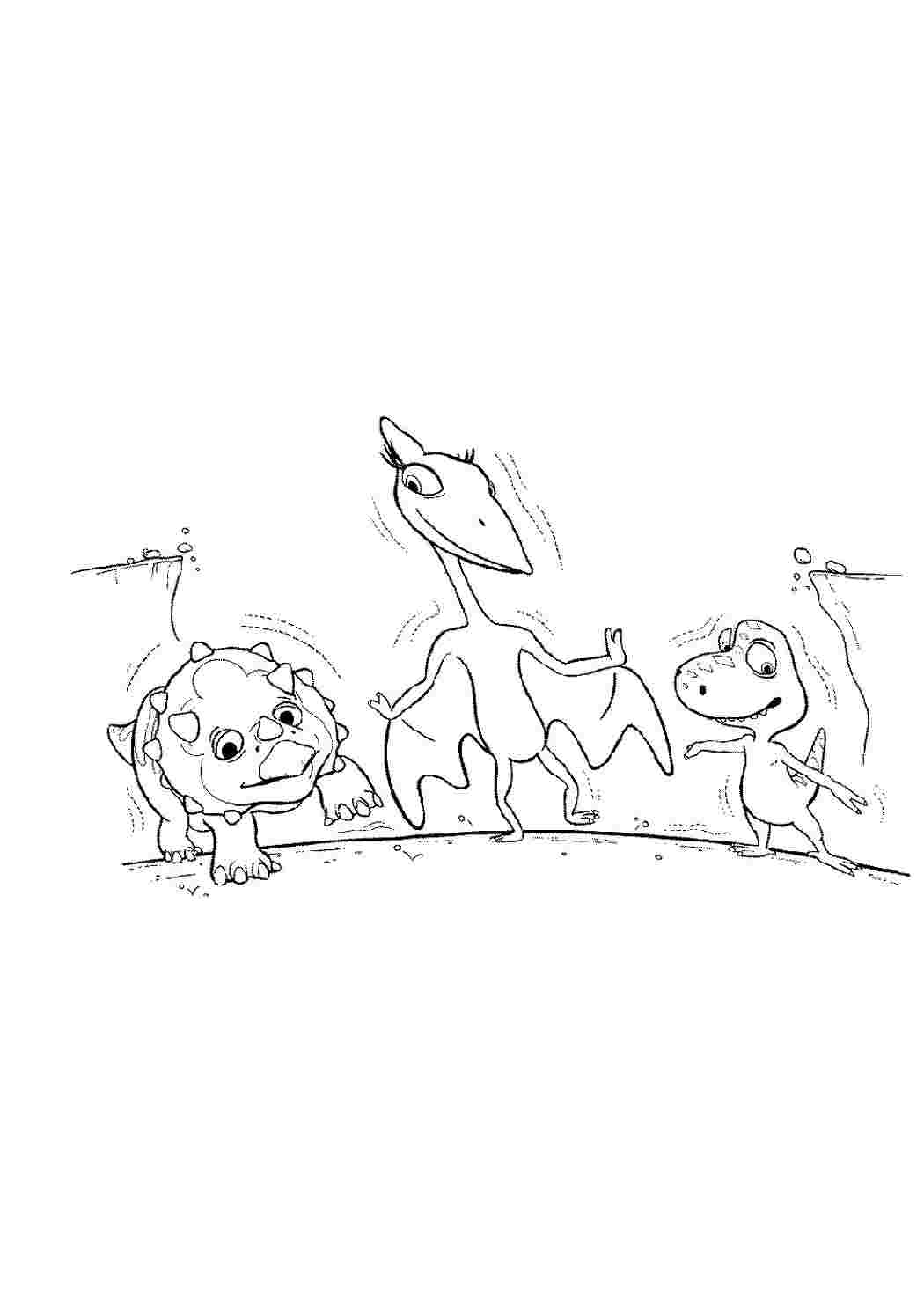 Раскраски Поезд динозавров 🖌 скачать и распечатать онлайн