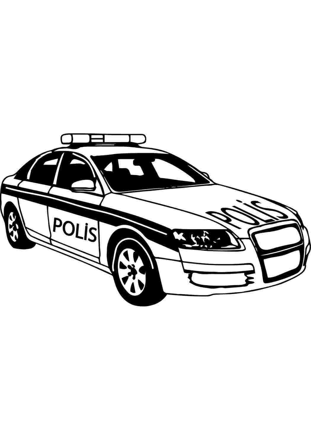 Раскраска Полицейская машина США