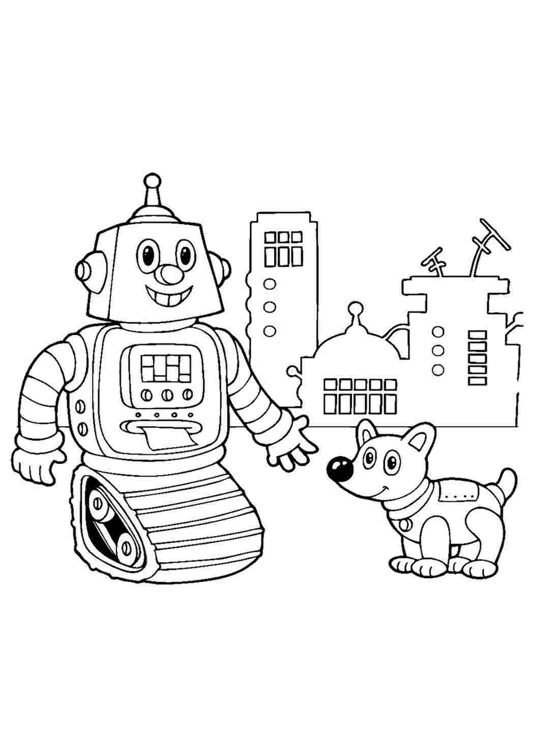 раскраски для мальчиков роботы. Раскраска.