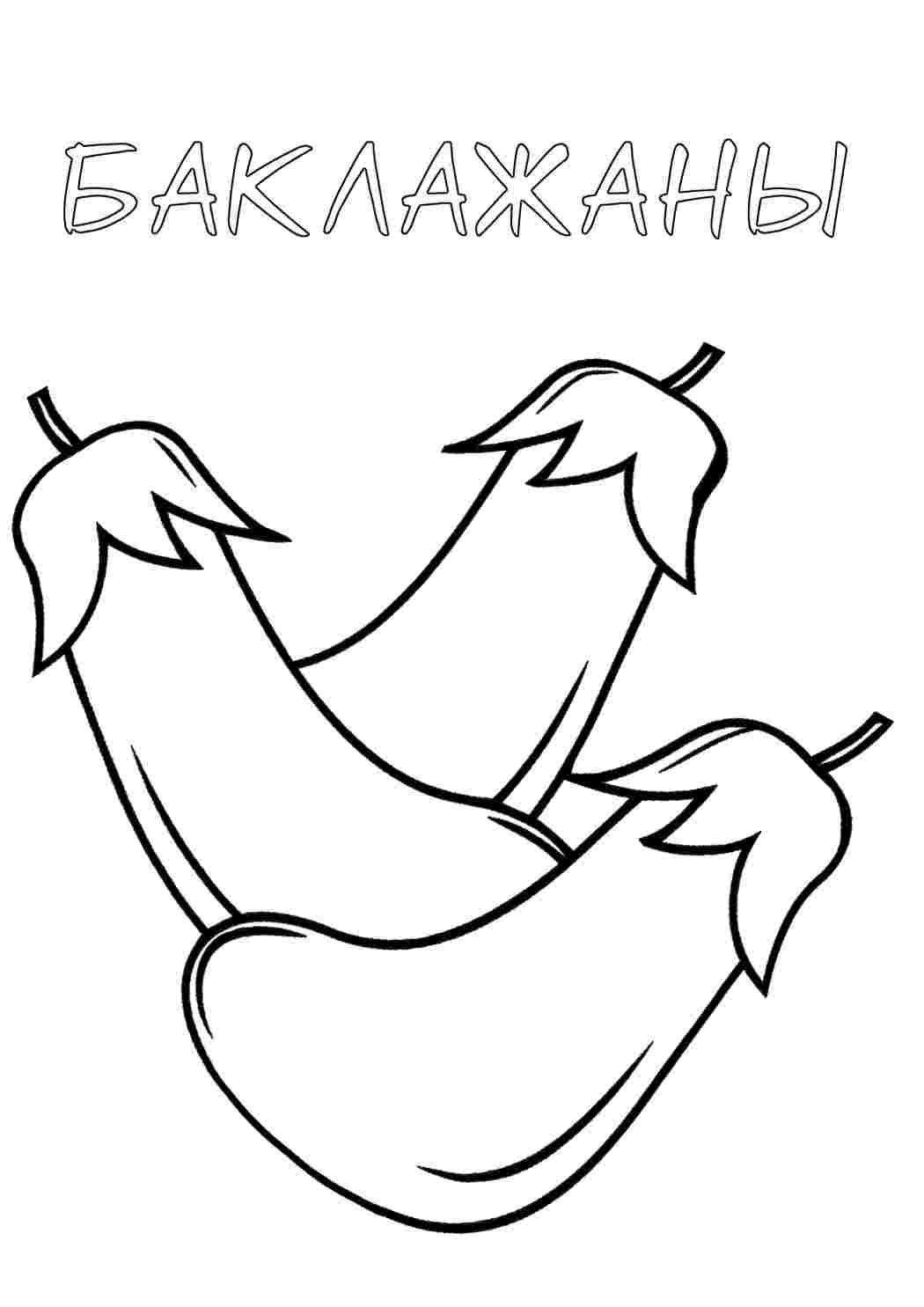 Раскраски баклажан еда. Печатать раскарску. баклажан еда. Бесплатно найти раскраску.