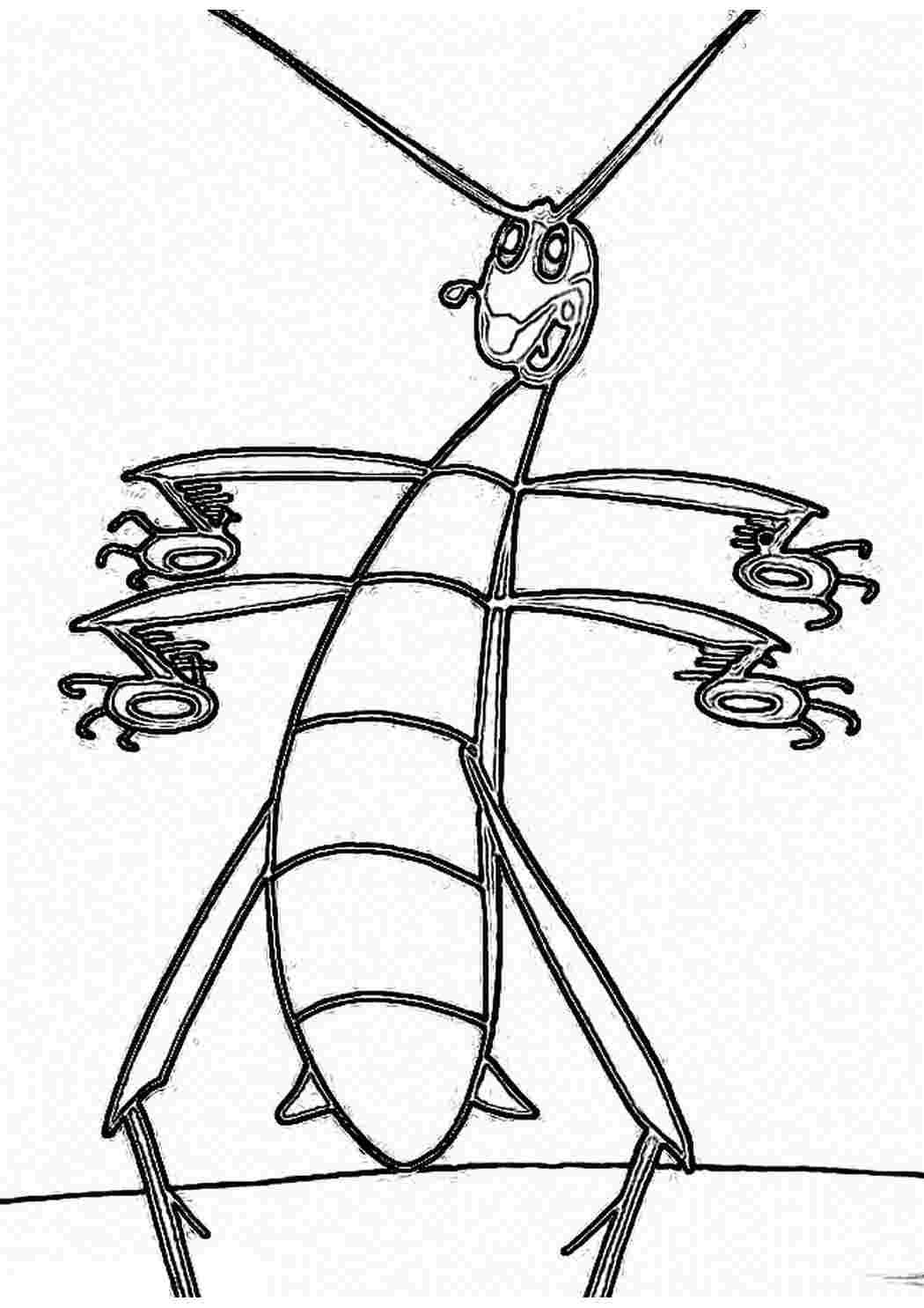 Рисунок Тараканище. Раскраска для печати.