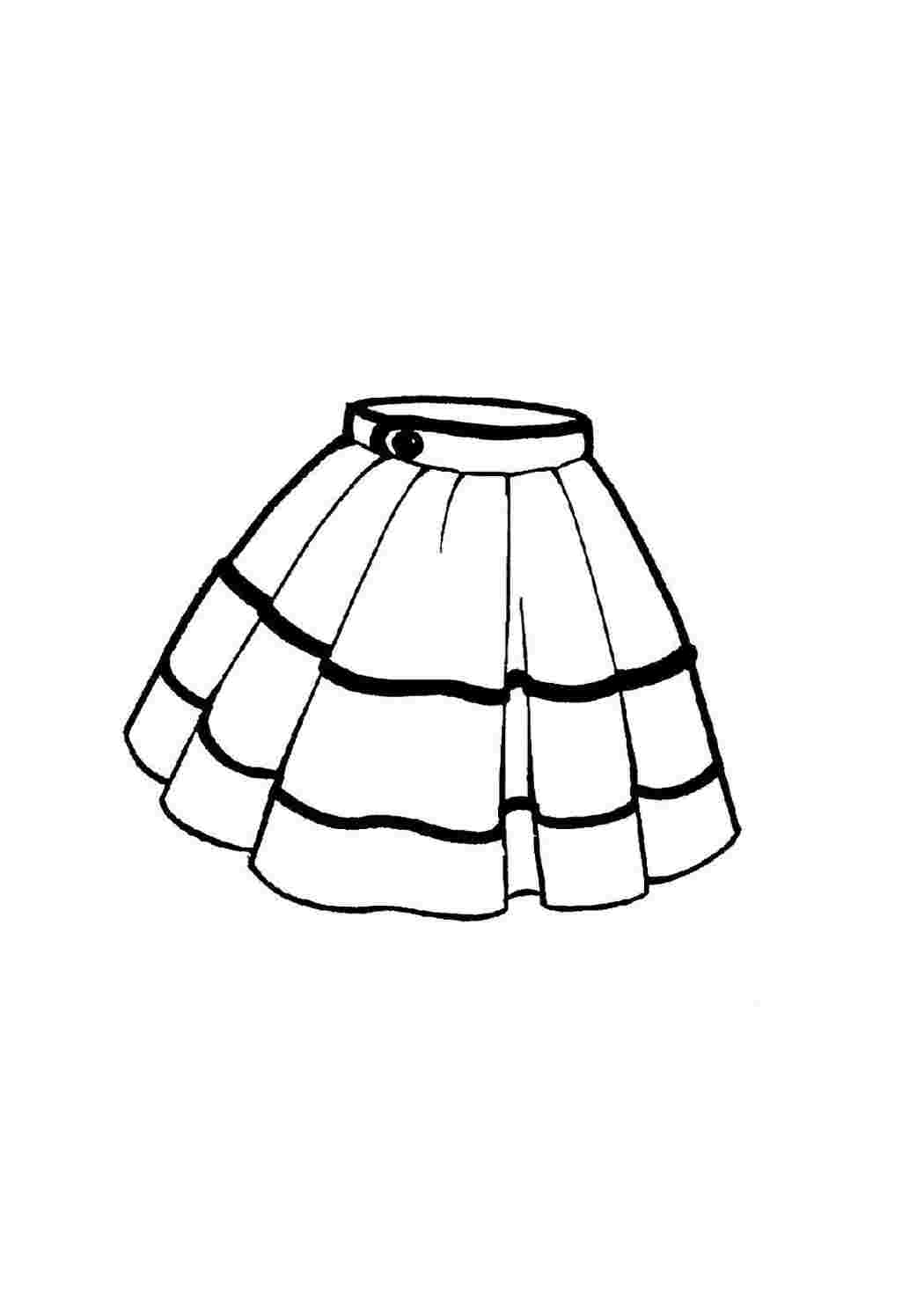 детские раскраски раскраски одежда раскраска юбка. Черно белые раскраски.