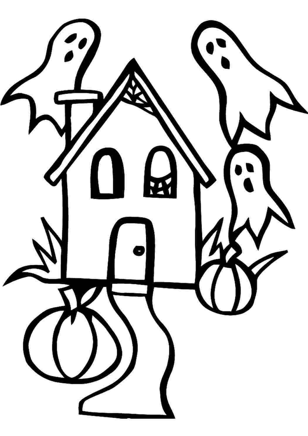 Дом с привидениями Рисуем и клеим наклейки 