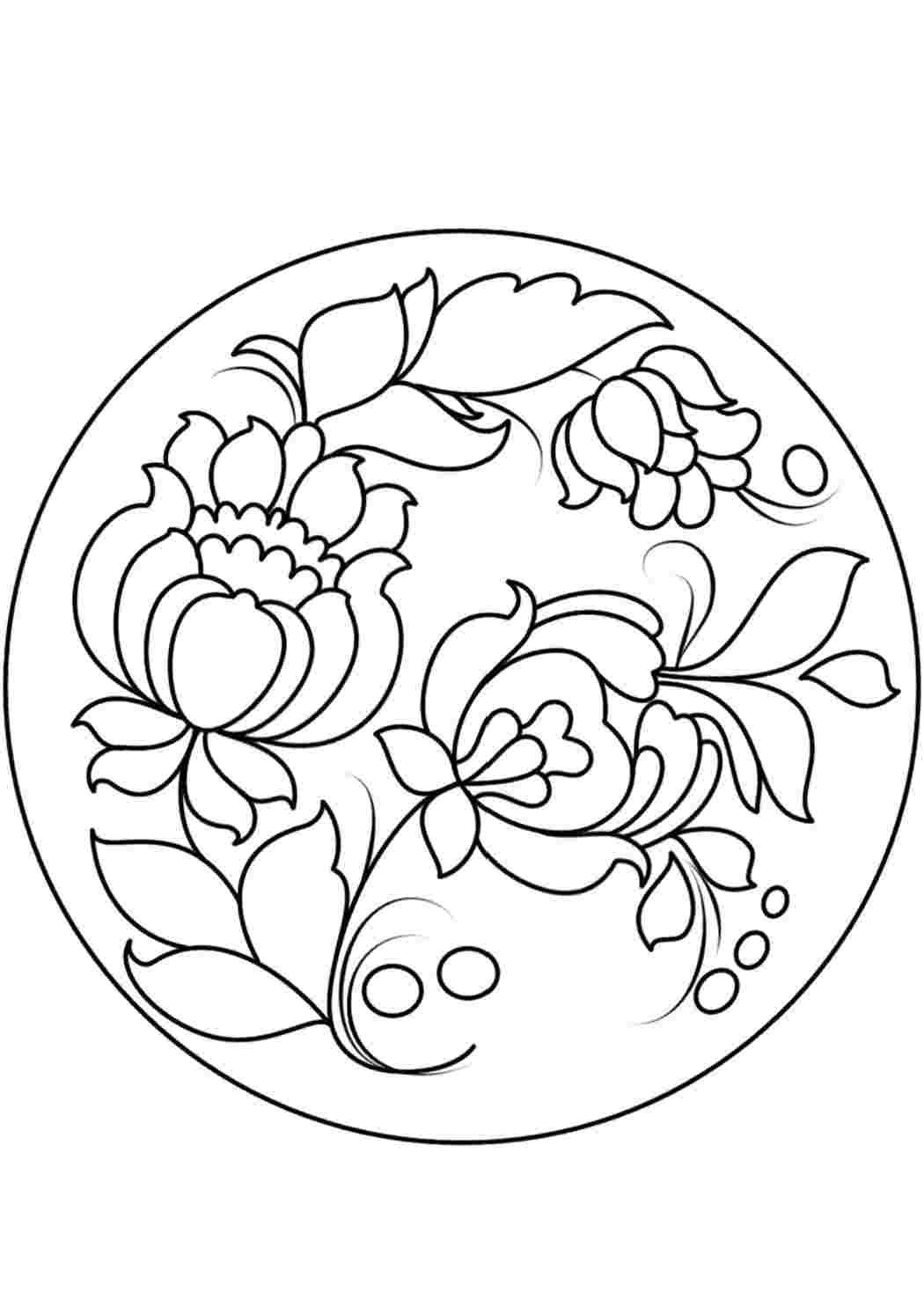 Набор для росписи Тарелка-Раскраска - Цветы