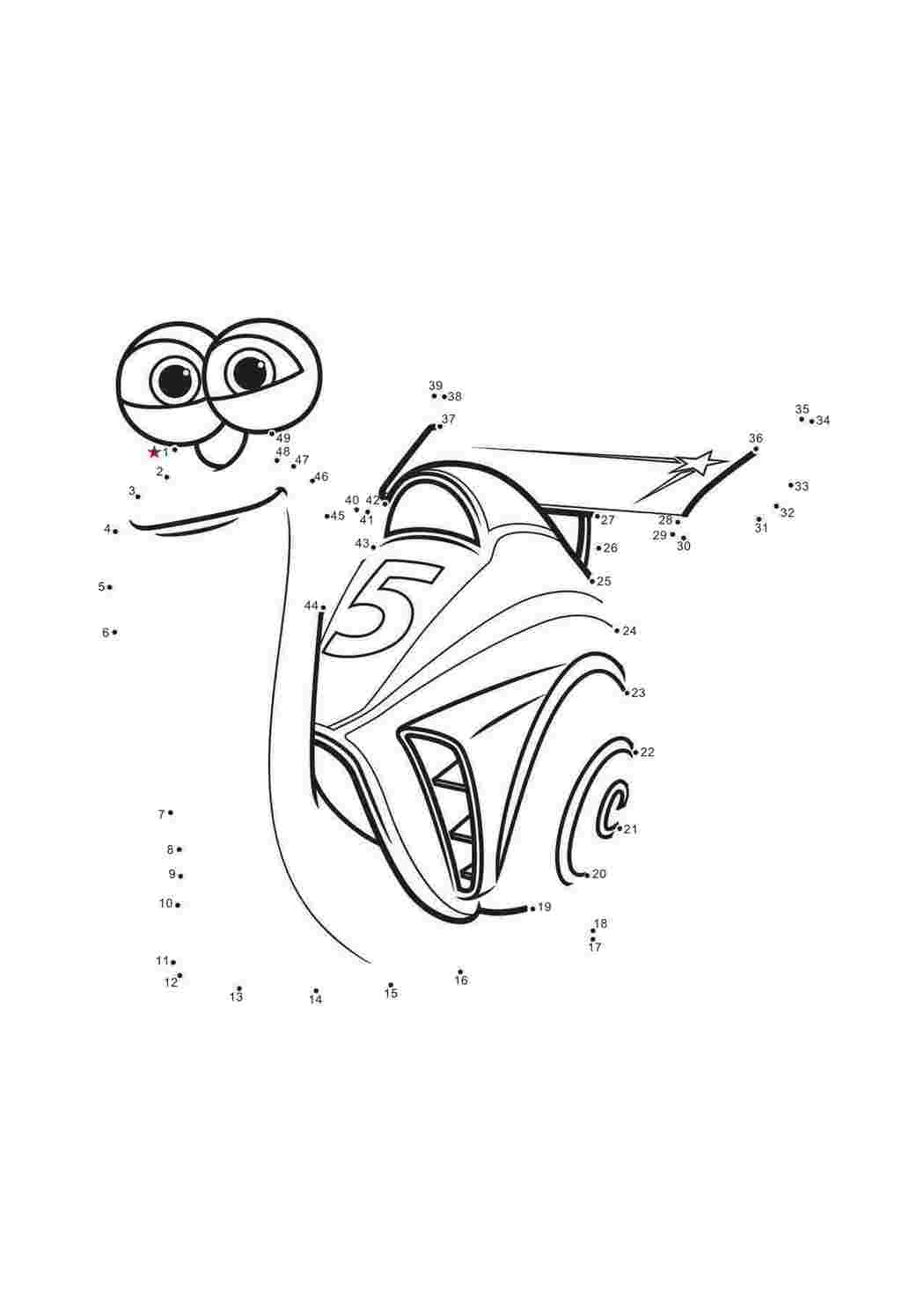 Раскраски Турбо по точкам. Бесплатные раскраски. Турбо по точкам. Черно белые раскраски.