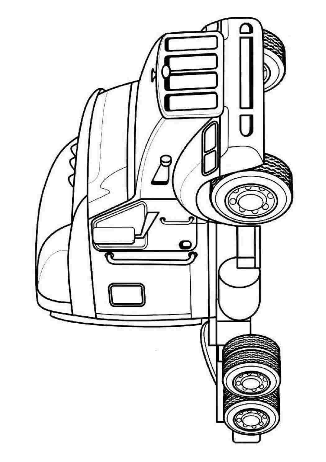 Раскраски, Камаз без прицепа. Скачать раскраски бесплатно., Камаз без  прицепа. Онлайн раскраска., Тягач без прицепа. Раскраски без СМС., Тягач  без прицепа. Распечатать раскраски..