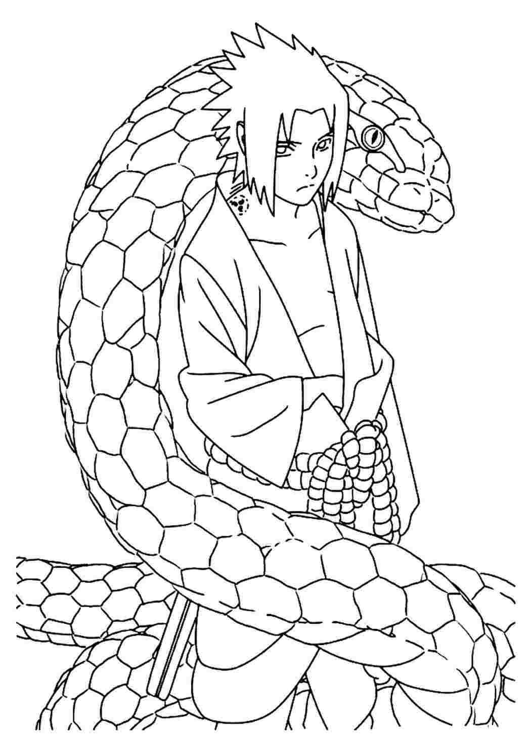 Раскраска Раскраска Sasuke Uchiha распечатать. Разукрашка.