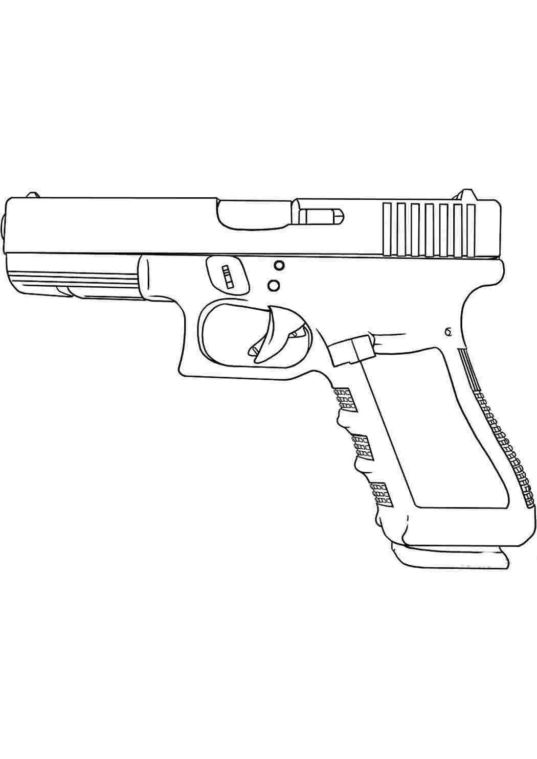 раскраски для мальчиков раскраска пистолет. Обучающие раскраски.