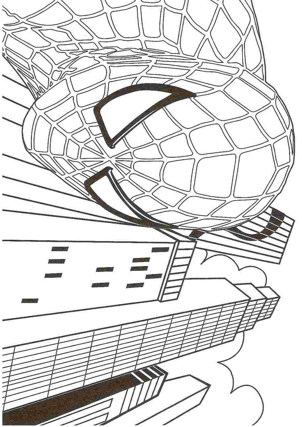 марвел человек паук. Картинки раскраски.