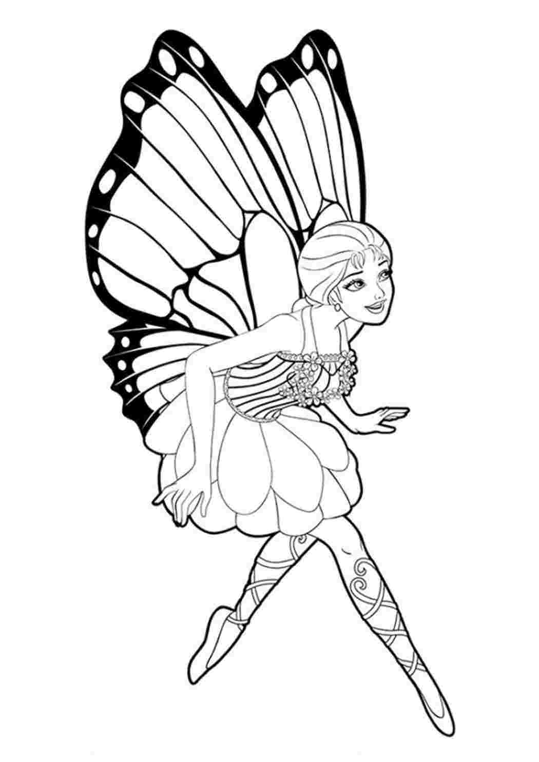 Раскраски Раскраска Барби бабочка. Раскраска для печати. Раскраска Барби бабочка. Обучающие раскраски.