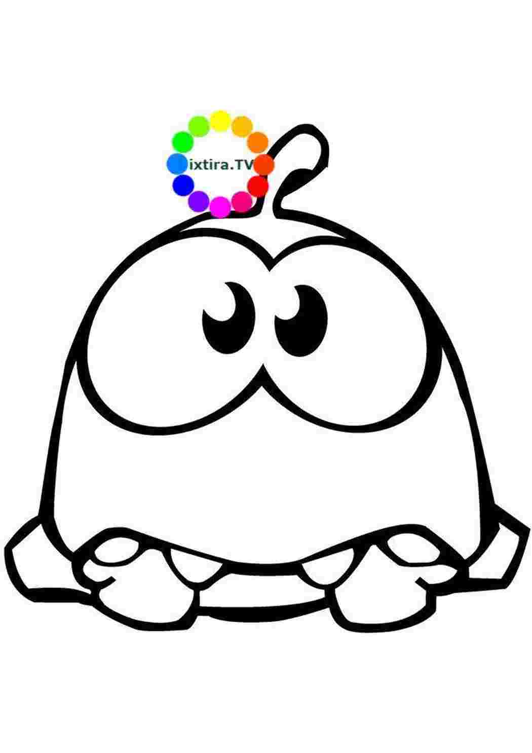 Раскраска Раскраска Cut the Rope распечатать. Разукрашки.