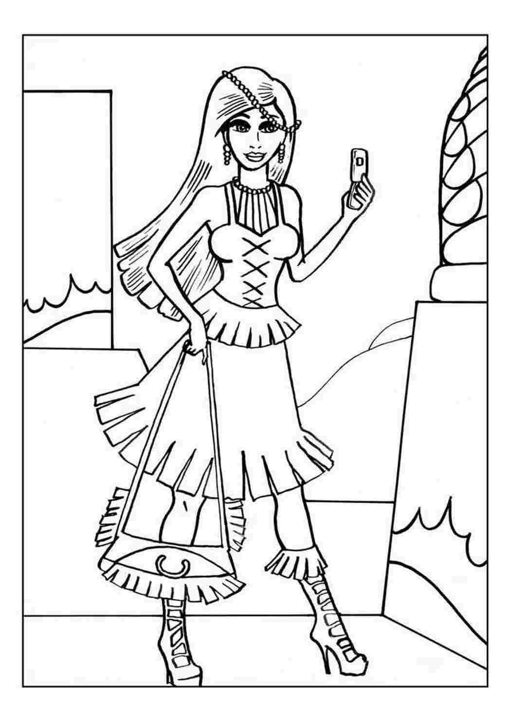 Раскраски Барби (Barbi coloring pages). Раскраски для девочек Барби скачать