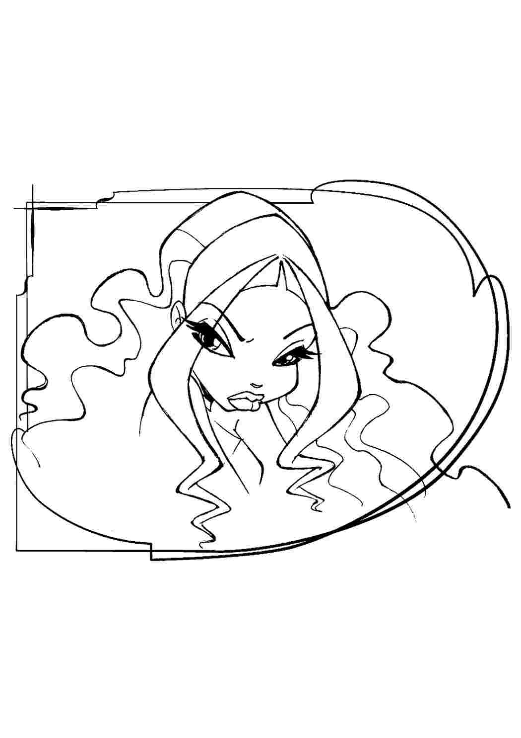 Раскрасить картинки Лейла Winx. Распечатать раскраски.