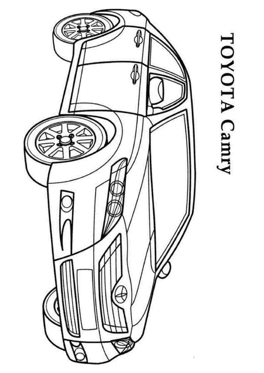 Раскраски Раскраска Тойота камри. Разукрашки. Раскраска Тойота камри. Раскраска для печати.