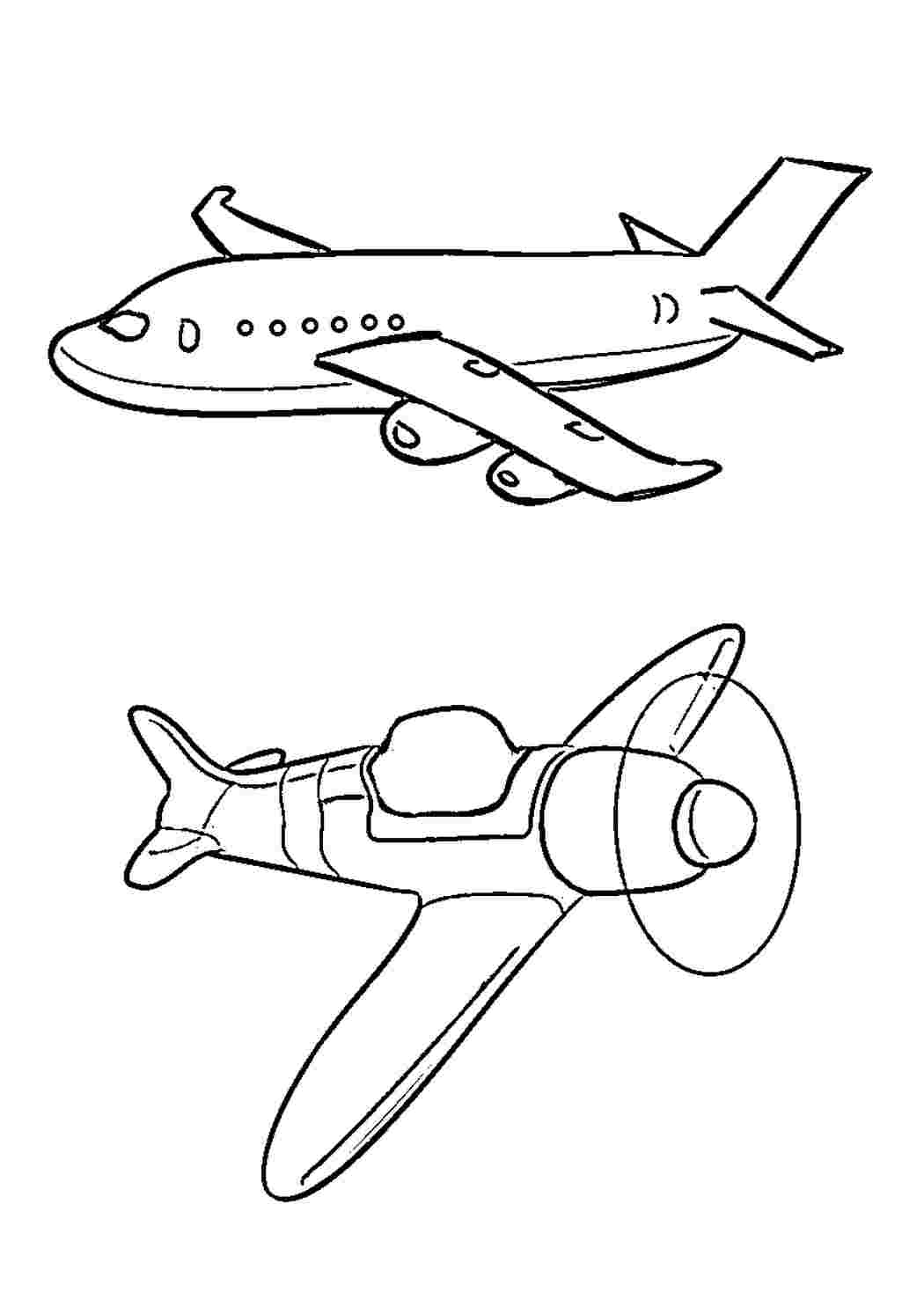 Для мальчика самолеты. Разукрашки.