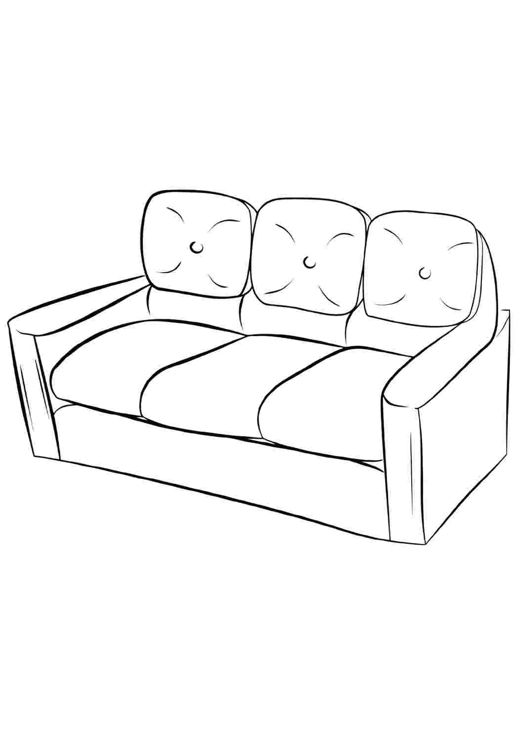 Раскраска диван – Математические картинки