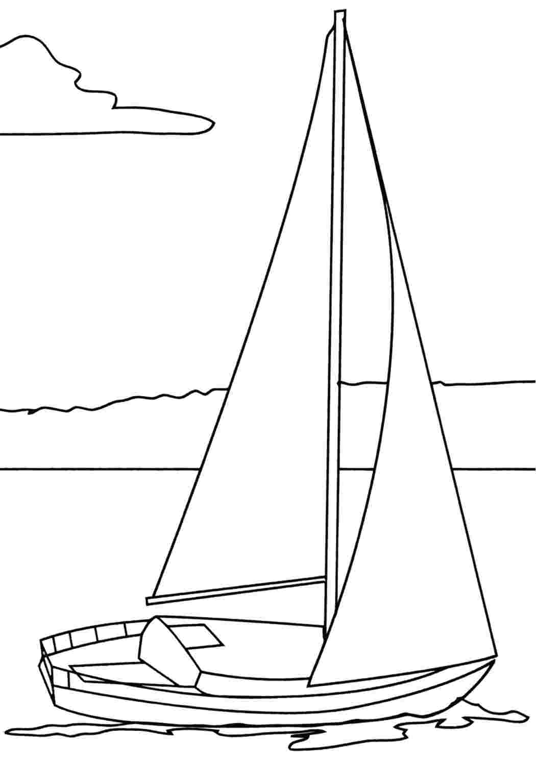 Раскраски парусник транспорт. Черно белые раскраски. парусник транспорт. Бесплатные раскраски.