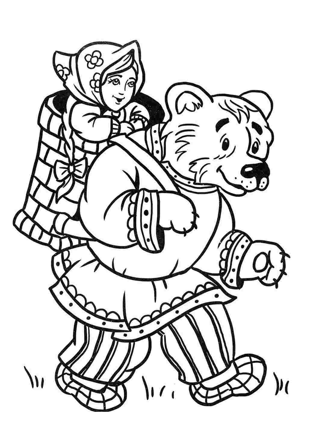 Маша и медведь рисунок легкий карандашом - 84 фото