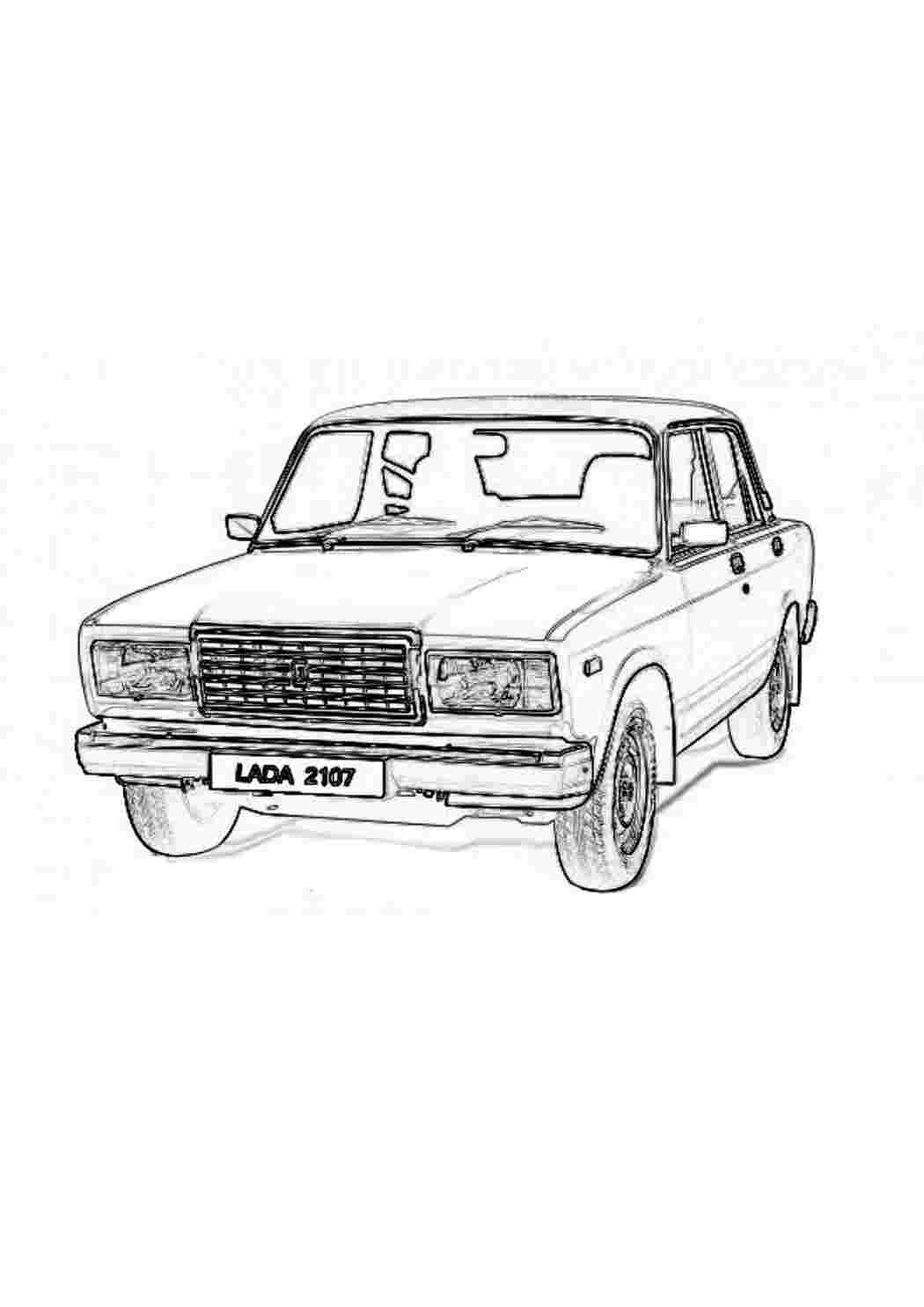 Раскраски Раскраска лада семёрка 7 (ВАЗ 2107). Разукраска. Раскраска лада семёрка 7 (ВАЗ 2107). Разукрашки.