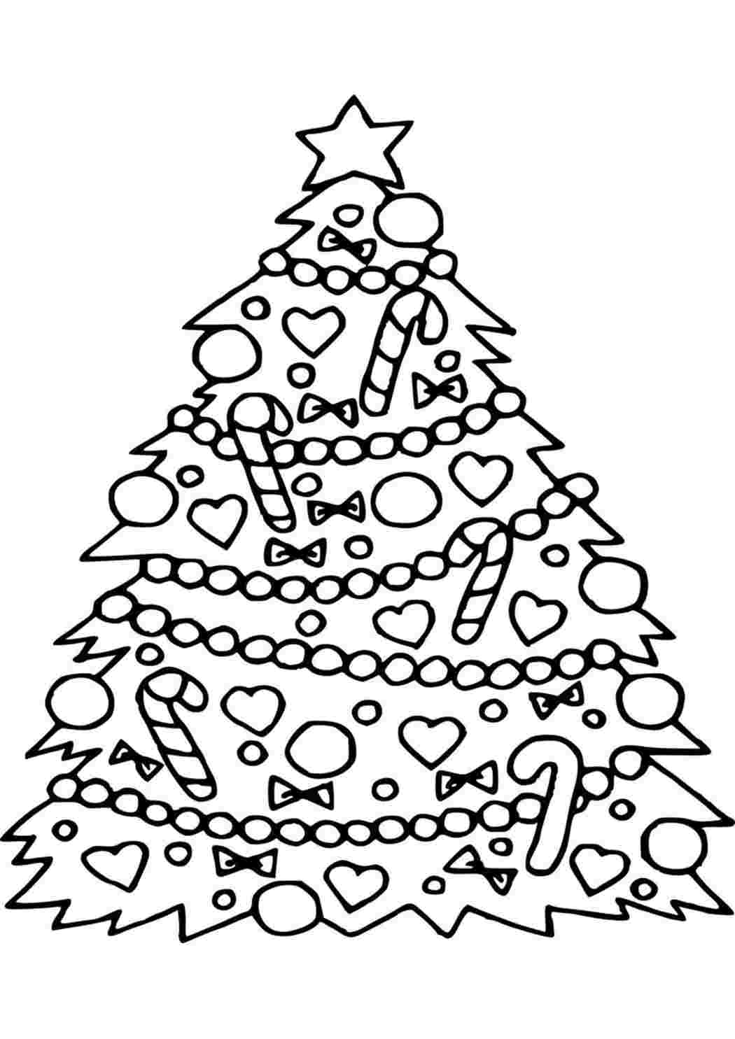 «Снегурочка у ёлки» бесплатная раскраска для детей - мальчиков и девочек