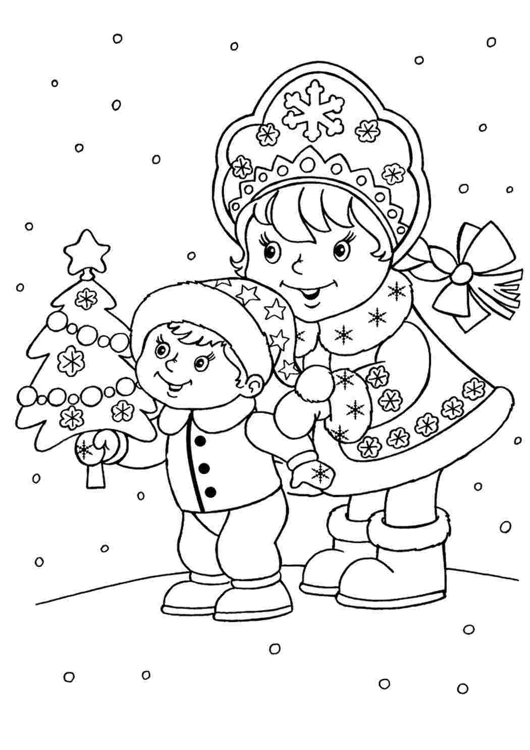 Раскраски самых, Раскраска Разукраски новогодние и рисунки для самых маленьких новогодние.