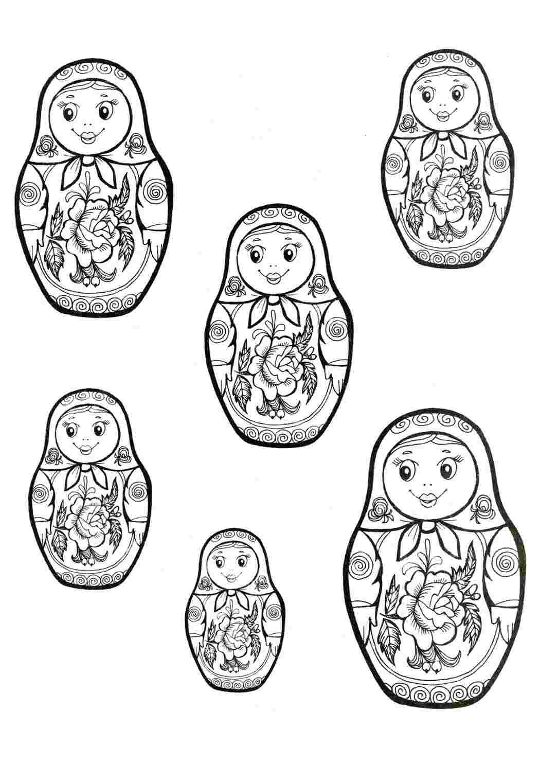 Раскраски раскраска матрешка для детей. Развивающие раскраски. раскраска матрешка для детей. Разукрашка.