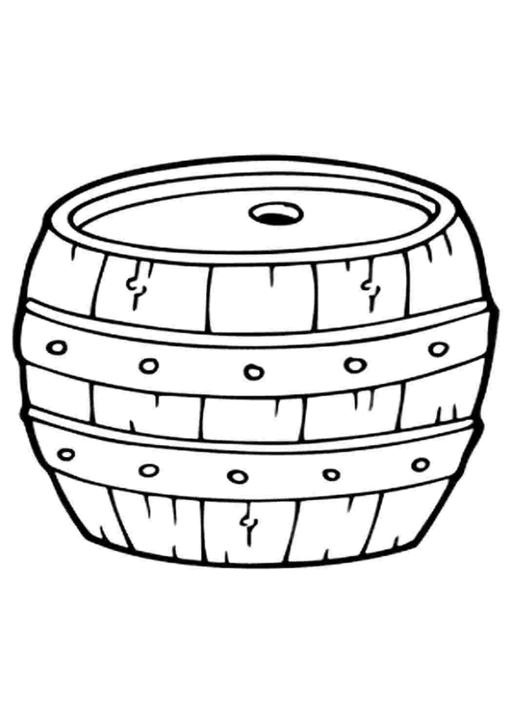 Бочка картинки для детей раскраска