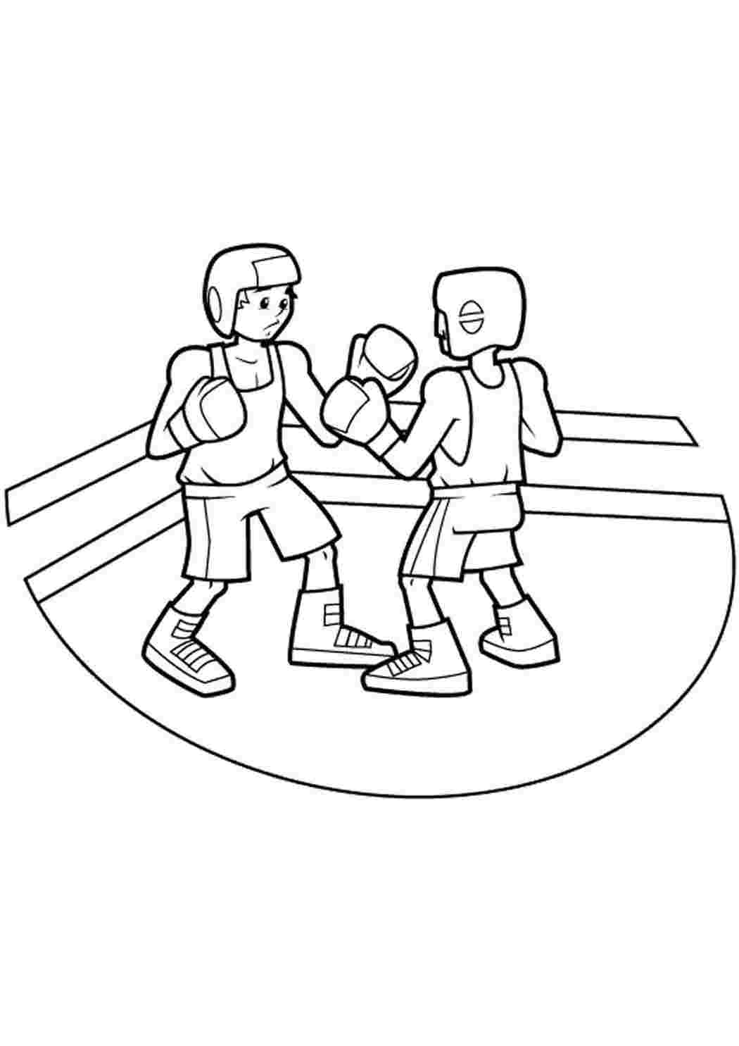 Раскраска для мальчиков бокс
