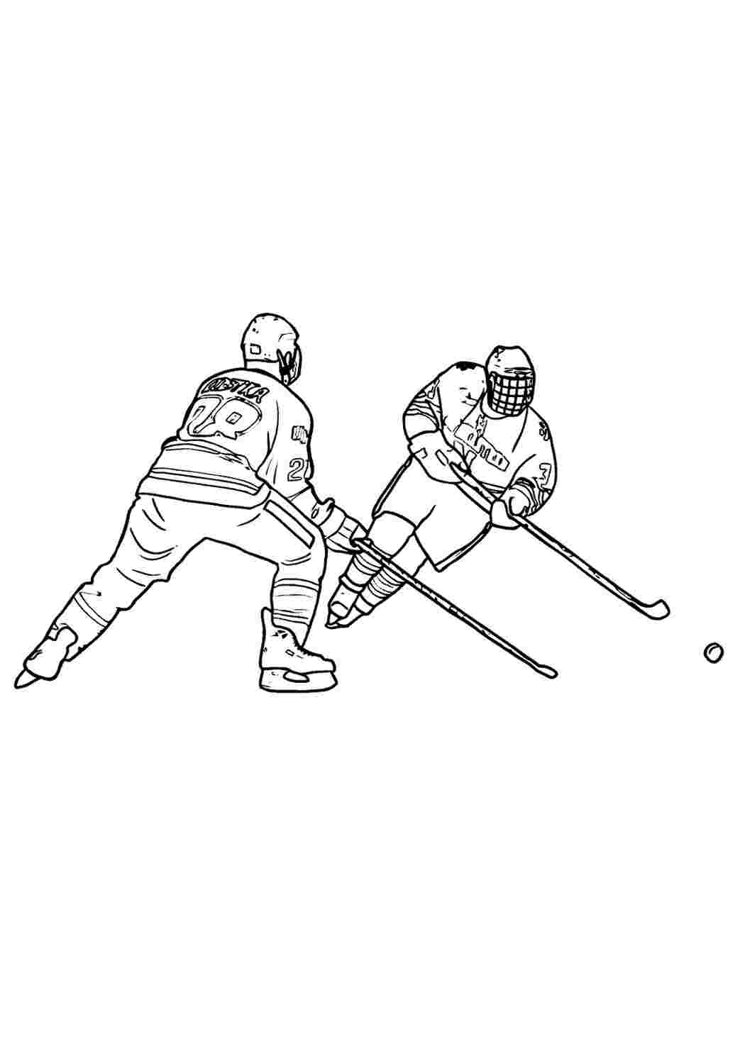 Раскраска Спутник хоккей