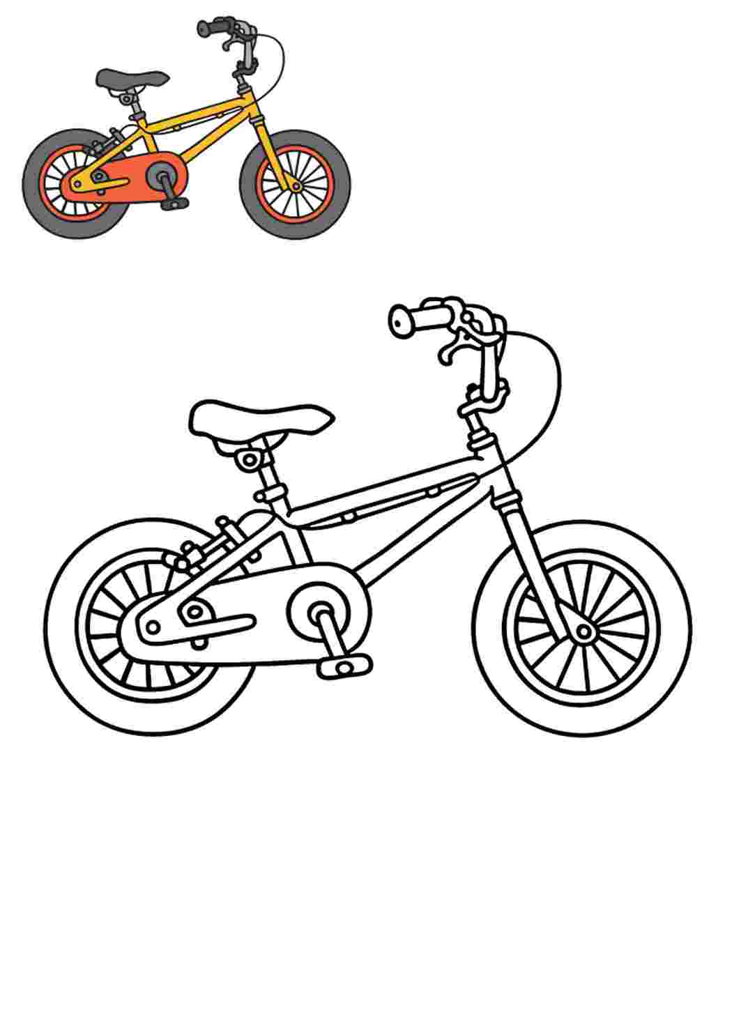 Велосипед для раскрашивания для детей
