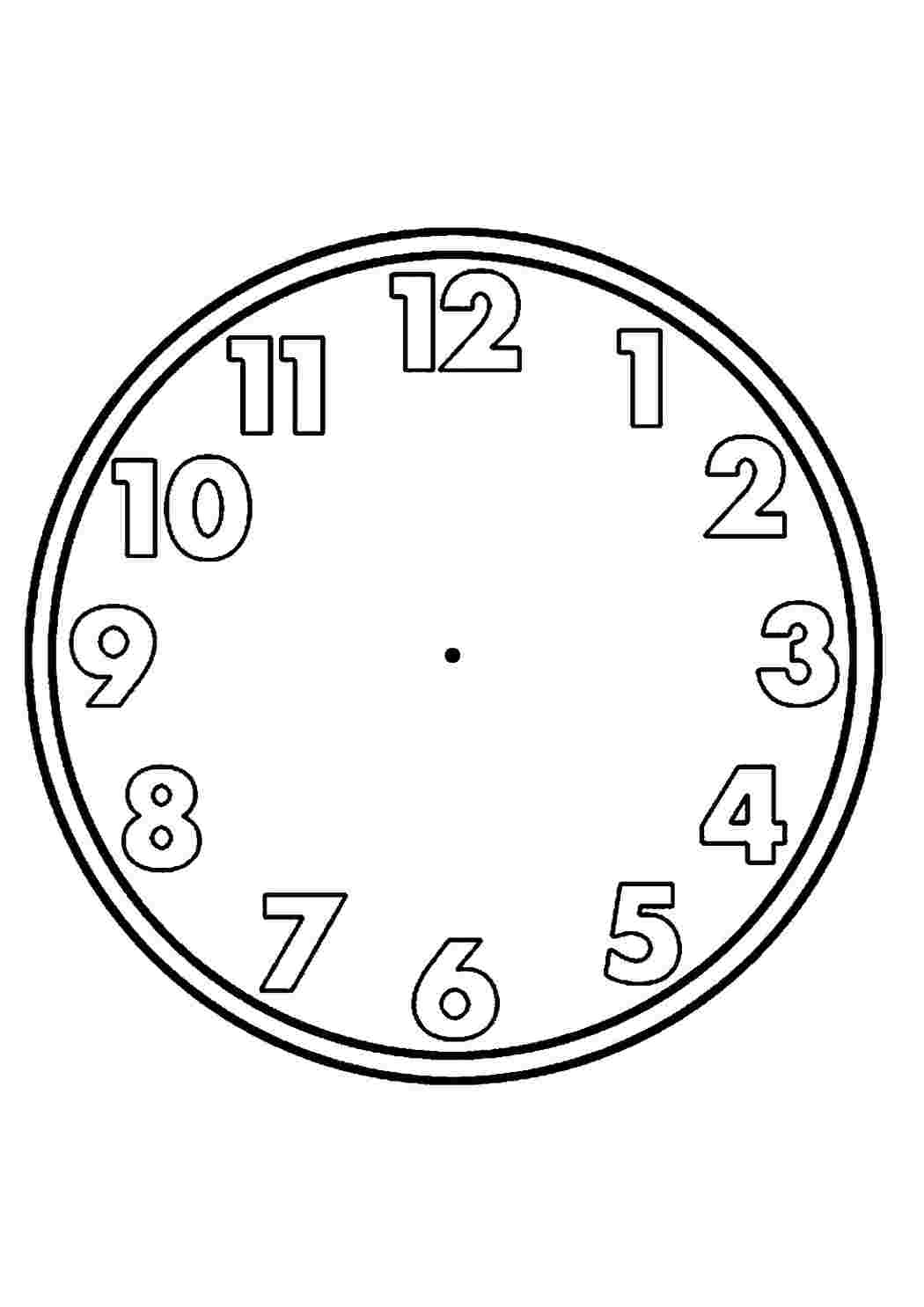 Квадратные часы для детей для раскрашивания