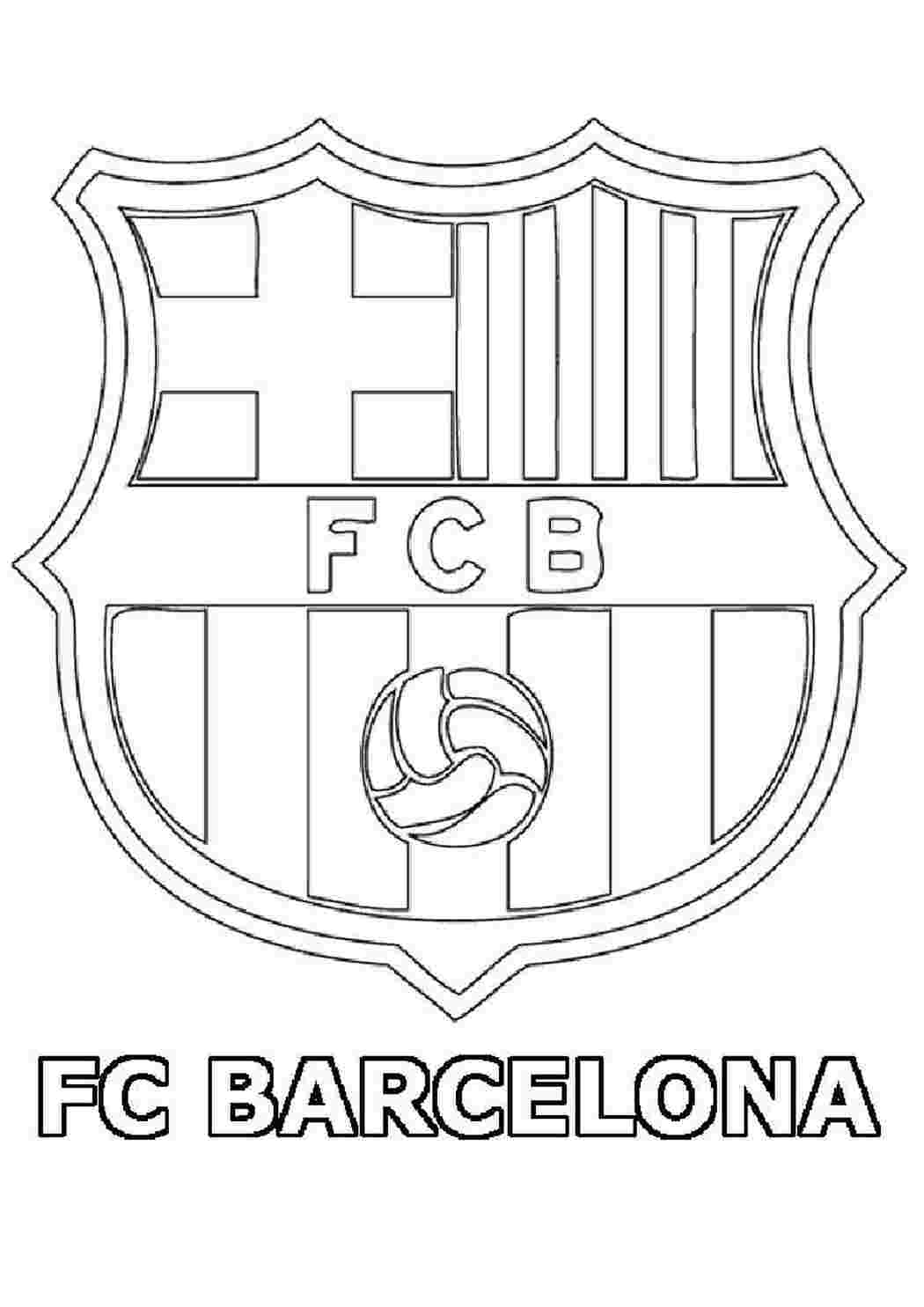 Эмблема ФК Барселона раскраска