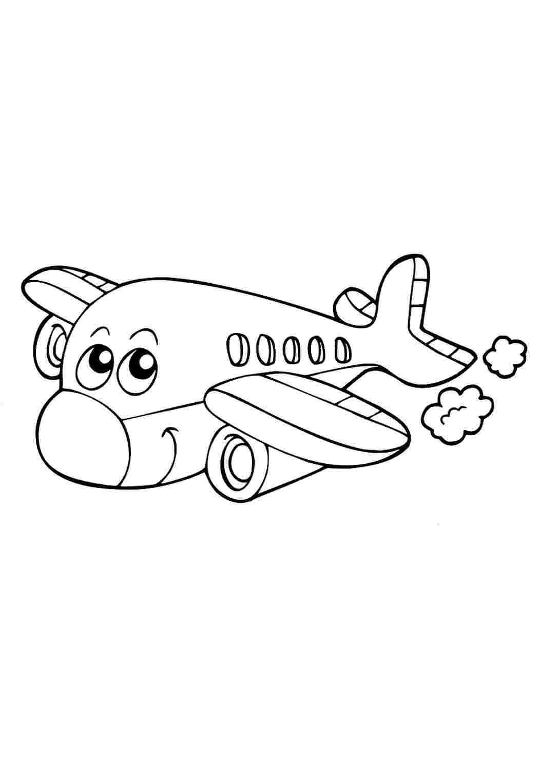 Самолет раскраска для детей