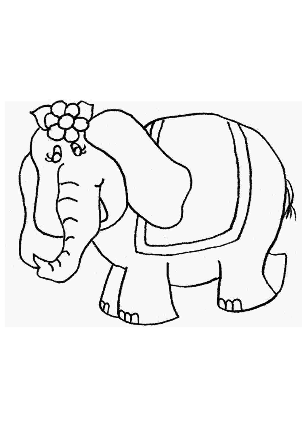 Слоненок раскраска для малышей