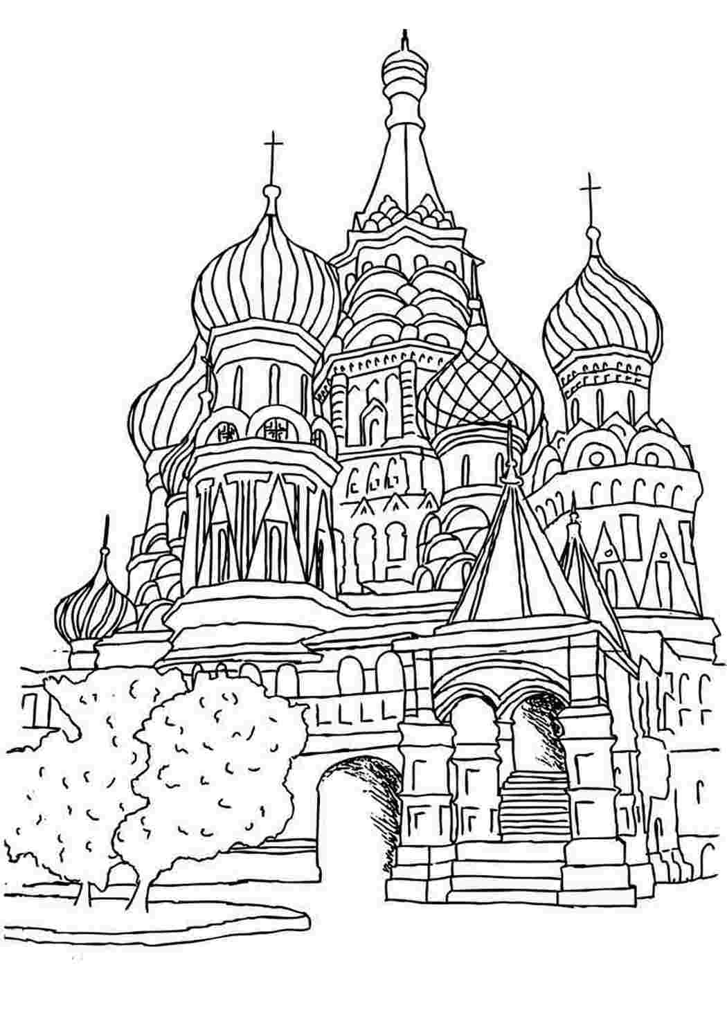 Рисунок храмы и соборы россии