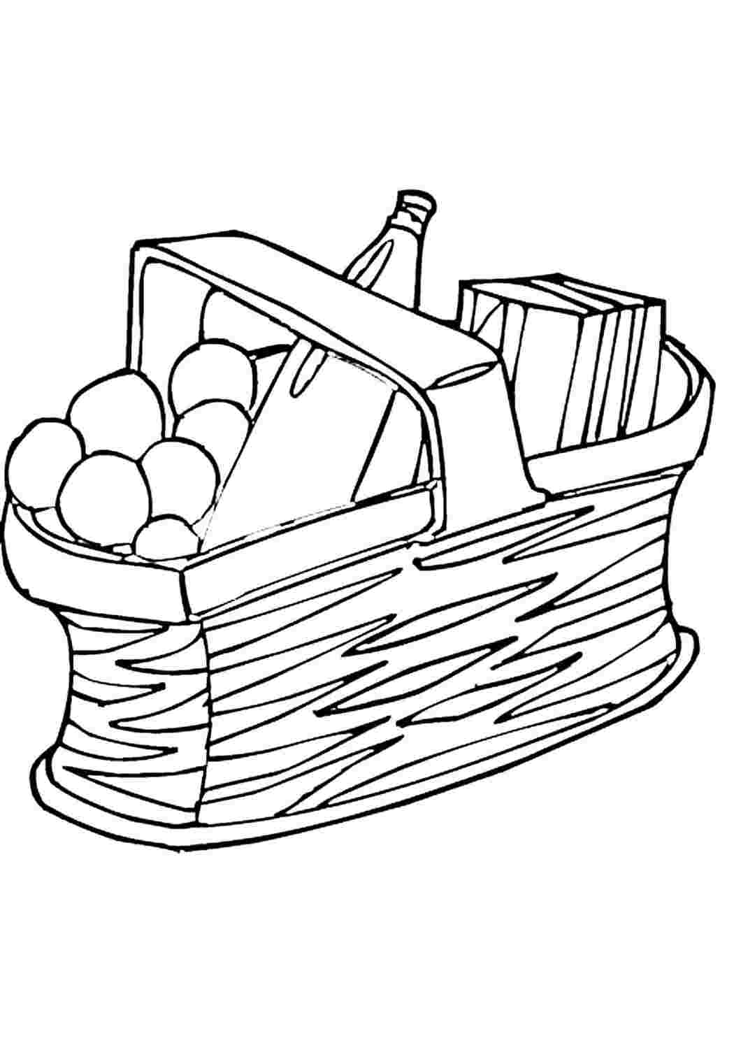 Рисунок продуктов карандашом. Корзина для пикника раскраска. Корзинка для пикника раскраска. Корзина с продуктами раскраска. Корзина для пикника раскраска с едой.