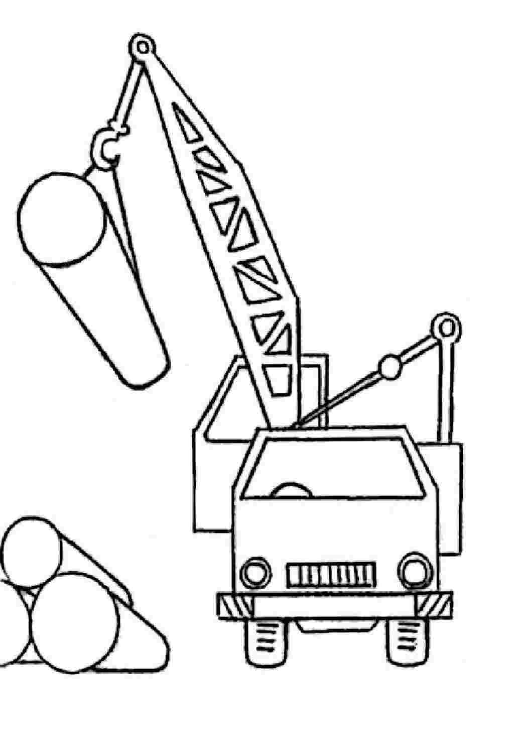 рисунок подъемный кран для детей