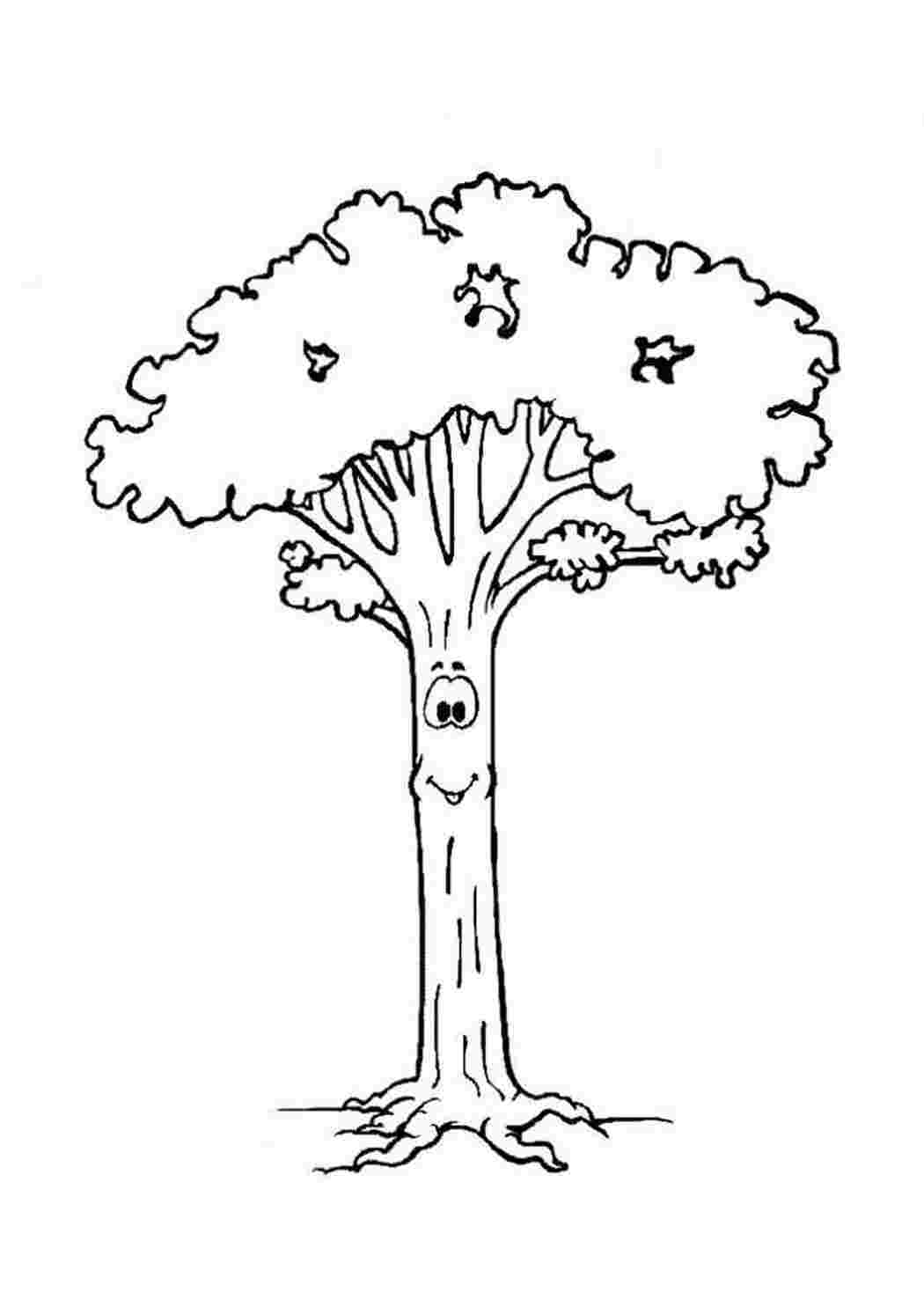 Дерево с глазами рисунок раскраска